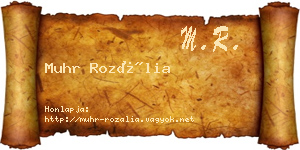 Muhr Rozália névjegykártya